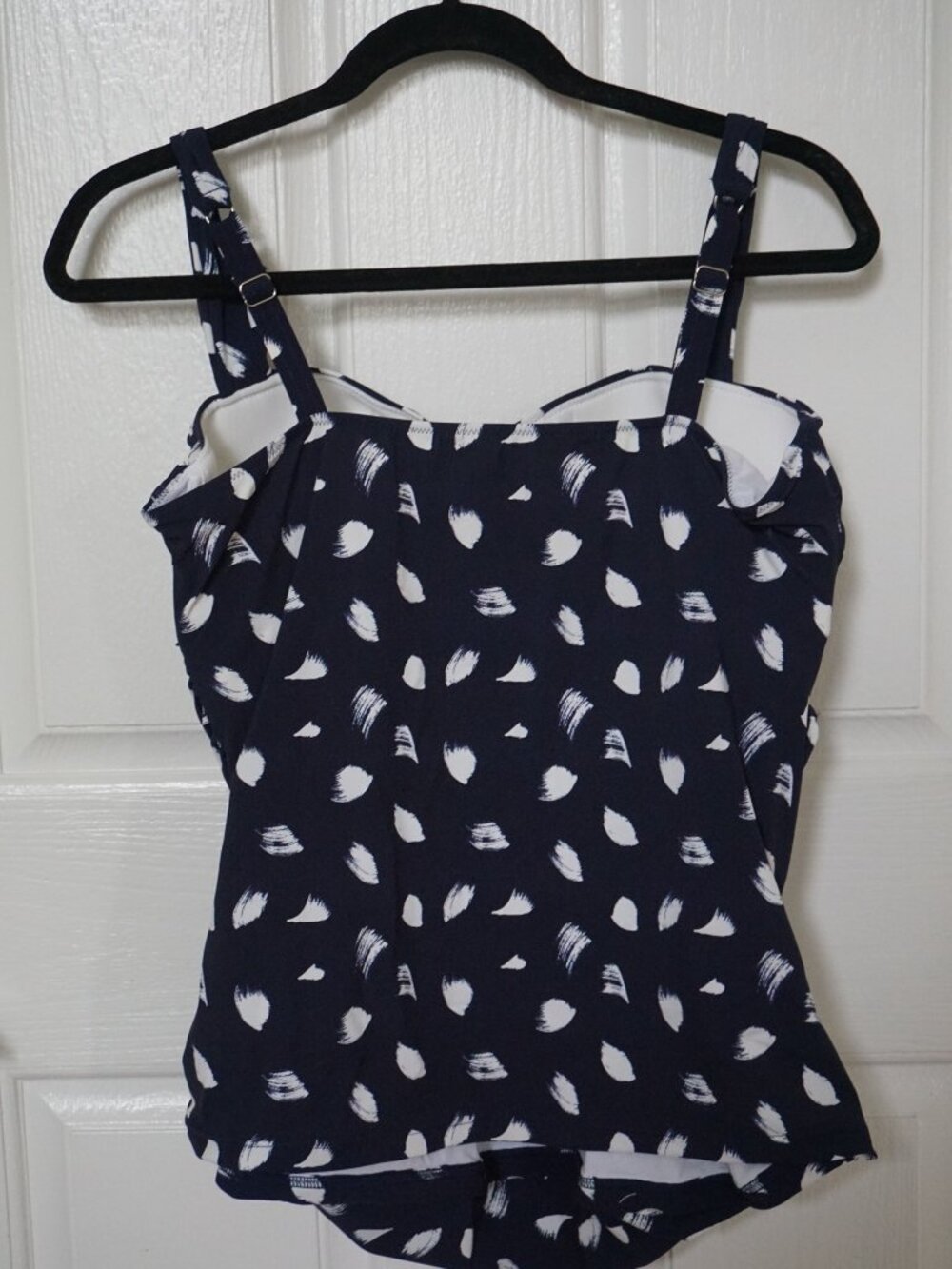 NWT Profile by Gottex “Light as a Feather” Tankini Top Plus Size Navy/White - Picture 3 of 8